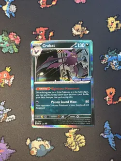 Pokemon Chaos Rising Crobat Pre-Release Stamped Promo NM A1-18 - Image 1