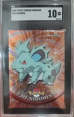 2000 Pokemon Topps Chrome T.V. Series 1 Nidorina #30 - SBC GM 10 - Image 1