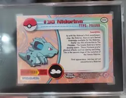 2000 Pokemon Topps Chrome T.V. Series 1 Nidorina #30 - SBC GM 10 - Image 3