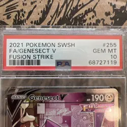 2021 Pokemon Fusion Strike Genesect V Full Alternate Alt Art #255/264 PSA 10 - Image 2