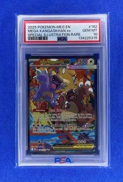 2025 POKEMON MEG EN-MEGA EVOLUTION #182 MEGA KANGASKHAN EX PSA 10 GEM MINT - Image 1