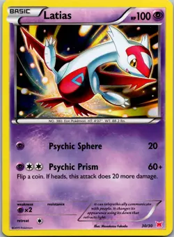 Latias 30/30 - XY Trainer Kit: Latias & Latios Pokemon TCG NM Holofoil - Image 1