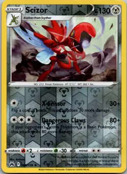 Scizor 086/159 - Crown Zenith Pokemon TCG NM Reverse Holofoil - Image 1