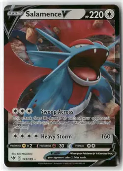 Salamence V 143/189 Holo V Rare Darkness Ablaze Pokemon Near Mint - Image 1