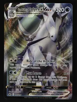 2021 Pokemon Sword & Shield Chilling Reign Ice Rider Calyrex VMAX - Image 1