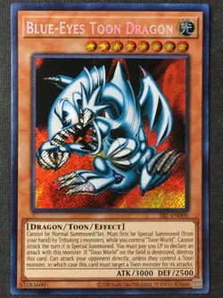 Yugioh Spell Ruler 25th Anniv Ed SRL-EN000 Blue-Eyes Toon Dragon Secret Rare NM - Image 1
