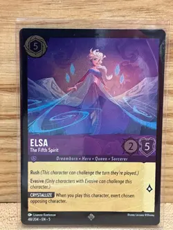 Elsa: The Fifth Spirit(Foil) Disney Lorcana EN5 Shimmering Skies Super Rare - Image 1