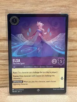 Elsa: The Fifth Spirit(Foil) Disney Lorcana EN5 Shimmering Skies Super Rare - Image 1