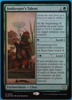 Innkeeper's Talent FOIL Bloomburrow NM Green Rare MTG CARD (ID# 502192) ABUGames - Image 1