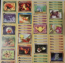 Pokemon TCG Team Rocket First Edition & Unlimited 95 Card Lot LP-NM Vintage WOTC - Image 2
