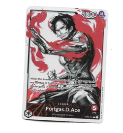 One Piece Card Game Portgas.D.Ace OP03-001 L Leader Alternate Art Foil Card NM - Image 1