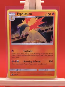 Typhlosion SM185 Sun & Moon Ultra Rare Holo Black Star Promo Pokemon Card - Image 1