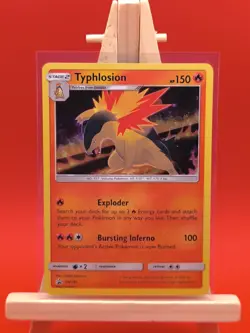 Typhlosion SM185 Sun & Moon Ultra Rare Holo Black Star Promo Pokemon Card - Image 2