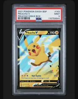 PSA 9 - Pikachu V SWSH143 SWSH: Sword & Shield Promo Cards Holo Pokemon TCG - Image 1