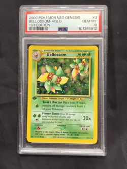 Pokemon Cards: Neo Genesis 1st Edition Rare Holo: Bellossom 3/111 PSA 10 - Image 2