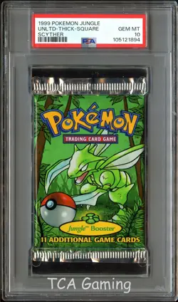 PSA 10 GEM MINT Jungle (Scyther Art) SEALED Pokemon Card Booster Pack 894 - Image 1