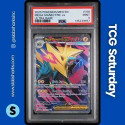 2025 POKEMON MEGA EVOLUTION #158/132 MEGA MANECTRIC EX FULL ART ULTRA RARE PSA 9 - Image 1
