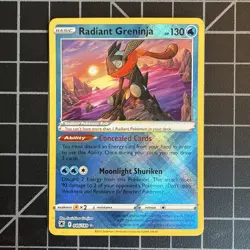 Pokemon TCG Radiant Greninja Holo Card Astral Radiance 046/189 English Near Mint - Image 1