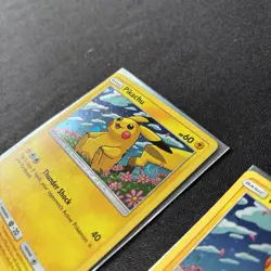 2019 Pokemon Pikachu SM206 SM Black Star Promo Holo - Lot Of 2 NM/LP - Swirl - Image 3