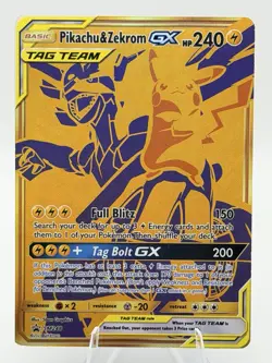 Pikachu & Zekrom GX TAG TEAM GX Black Star Promo Holo SM248 Pokemon 2021 - Image 1