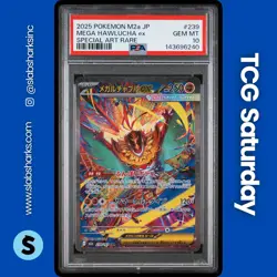 2025 POKEMON JP MEGA DREAM #239/193 MEGA HAWLUCHA EX SPECIAL ART RARE PSA 10 - Image 1