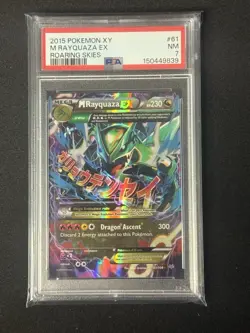 PSA 7 2015 Pokemon XY Mega Rayquaza EX 61/108 Roaring Skies Mint *New Cert* - Image 1