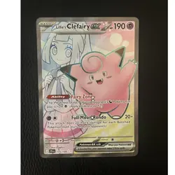 Pokemon TCG Lillie's Clefairy ex Full Art Ultra Rare Holo SV09 173/159 - Image 1
