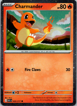 Charmander 020/217 Ascended Heroes Cosmo Holo Promo Pokemon TCG NM - Image 1