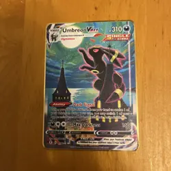 Umbreon VMAX Moonbreon Alt Art 215/203 Fan Art Card Gold Metal Card - Image 1
