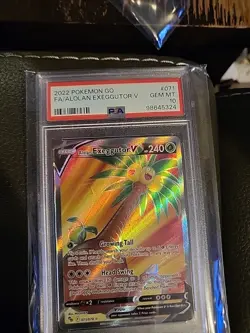 Pokemon Go 2022 Alolan Exeggutor v Full Art #071 PSA 10 - Image 1