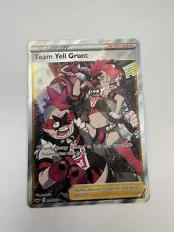 Team Yell Grunt (Full Art) 202/202 Ultra Rare Sword & Shield Base Pokemon TCG - Image 1
