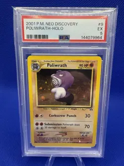 2001 POKEMON NEO DISCOVERY #9 POLIWRATH-HOLO PSA 5 - Image 1