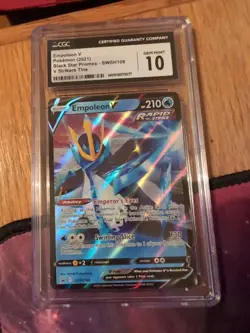 Pokemon Empoleon v Holo Black Star Promos SWSH 108 CGC Gem Mint 10 - Image 1