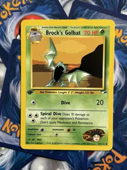 Pokemon Brock's Golbat Gym Heroes 39/132 1st Edition - Mouthin’ Off - Image 1