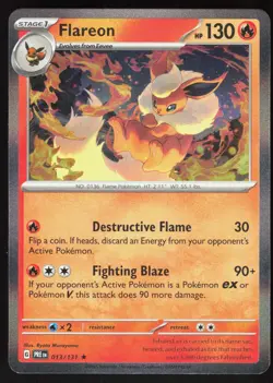 Flareon 013/131 Holo Rare Prismatic Evolutions Pokemon Holo Near Mint - Image 1