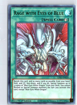 Rage with Eyes of Blue 1st Edition Ultra Rare Legendary Duelists: Season 2 LDS2- - Image 1