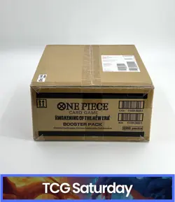 2023 ONE PIECE OP05 AWAKENING OF THE NEW ERA SEALED BOOSTER BOX CASE OF 12 - Image 1