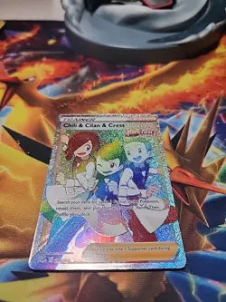 Chili & Cilan & Cress 273/264 Fusion Strike Rainbow Secret Rare Pokemon Card NM - Image 2