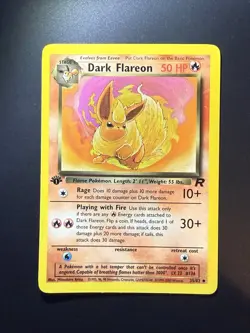 Dark Flareon 1st Edition Non-Holo Team Rocket 35/82 Rare Vintage Pokemon Card - Image 1