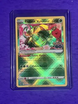 Pokemon Go Ultra Rare Holo Card Radiant Venusaur 004/078 Pokemon TCG NM - Image 5