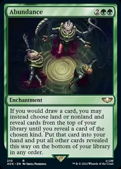 x1 Abundance (210) R MTG Commander: Universes Beyond: Warhammer 40,000 M/NM, Eng - Image 1
