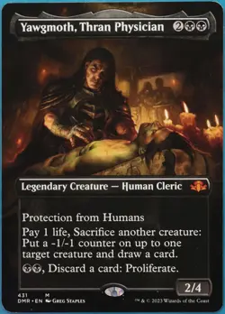 Yawgmoth, Thran Physician (Borderless) Dominaria Remastered VHP/DAMAGED (518782) - Image 1