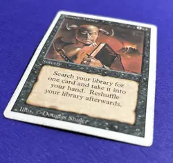 Demonic Tutor Revised Edition HP MTG Heavily Played See - Image 3