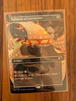 Talisman of Conviction (Borderless) Commander: Secrets of Strixhaven Foil Magic - Image 1