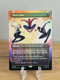 Three Visits #1991 Rainbow Foil MTG Magic Secret Lair Drop (SLD) Spider-Man - NM - Image 1