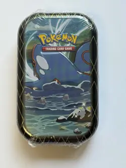 2021 Pokemon TCG Shining Fates Kyogre Art Mini Tin Sealed J20 Code 2 Boosters - Image 1