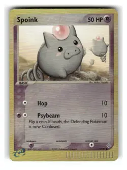 Spoink 74/97 Common Dragon Pokemon Reverse Holo Moderately Played - Image 1