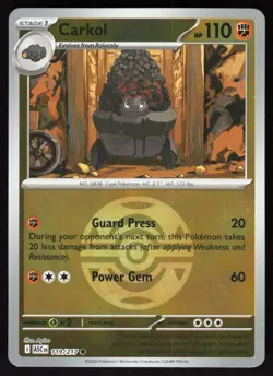 Carkol (Dusk Ball) 119/217 Holo Common Ascended Heroes Pokemon Near Mint - Image 1