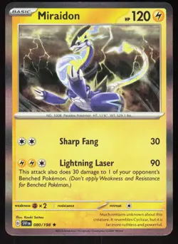Miraidon 080/198 Rare Scarlet & Violet Pokemon Holo Near Mint - Image 1
