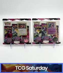 2021 POKEMON SWSH FUSION STRIKE 3-PACK BLISTER EEVEE & ESPEON SEALED LOT OF 2 - Image 1